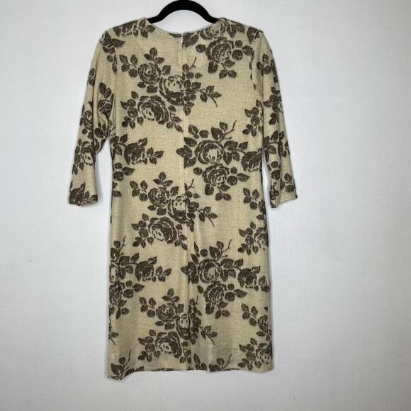 Sara Campbell Beige Floral Print Sweater Dress Size S Women's - Picture 7 of 9